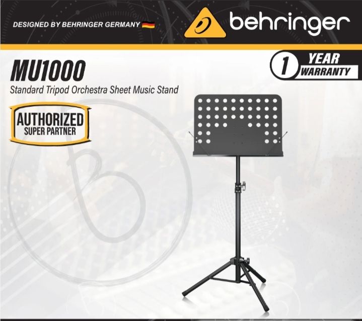 Behringer MU1000 Standard Tripod Orchestra Sheet Music Stand (MU-1000)