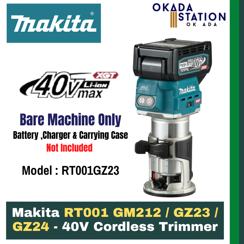 Makita RT001 GM212 / GZ23 / GZ24 - 40V Cordless Trimmer - Bare Tool Only(RT00123) , Combo Set(RT001GZ24) & Combo Set(GM212) / Power Trimmer / Cordless Trimmer / Trimmer /40V
