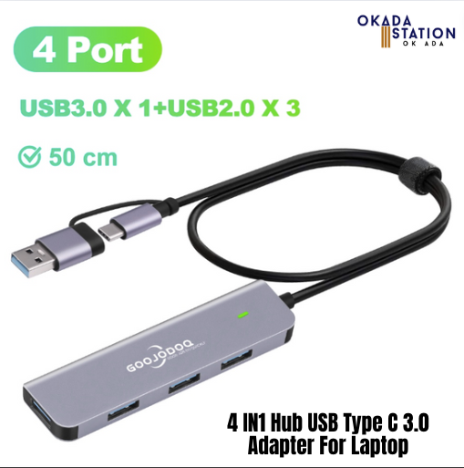 OK 4 IN1 Hub USB Type C 3.0 Adapter connection hub For Laptop / USB HUP