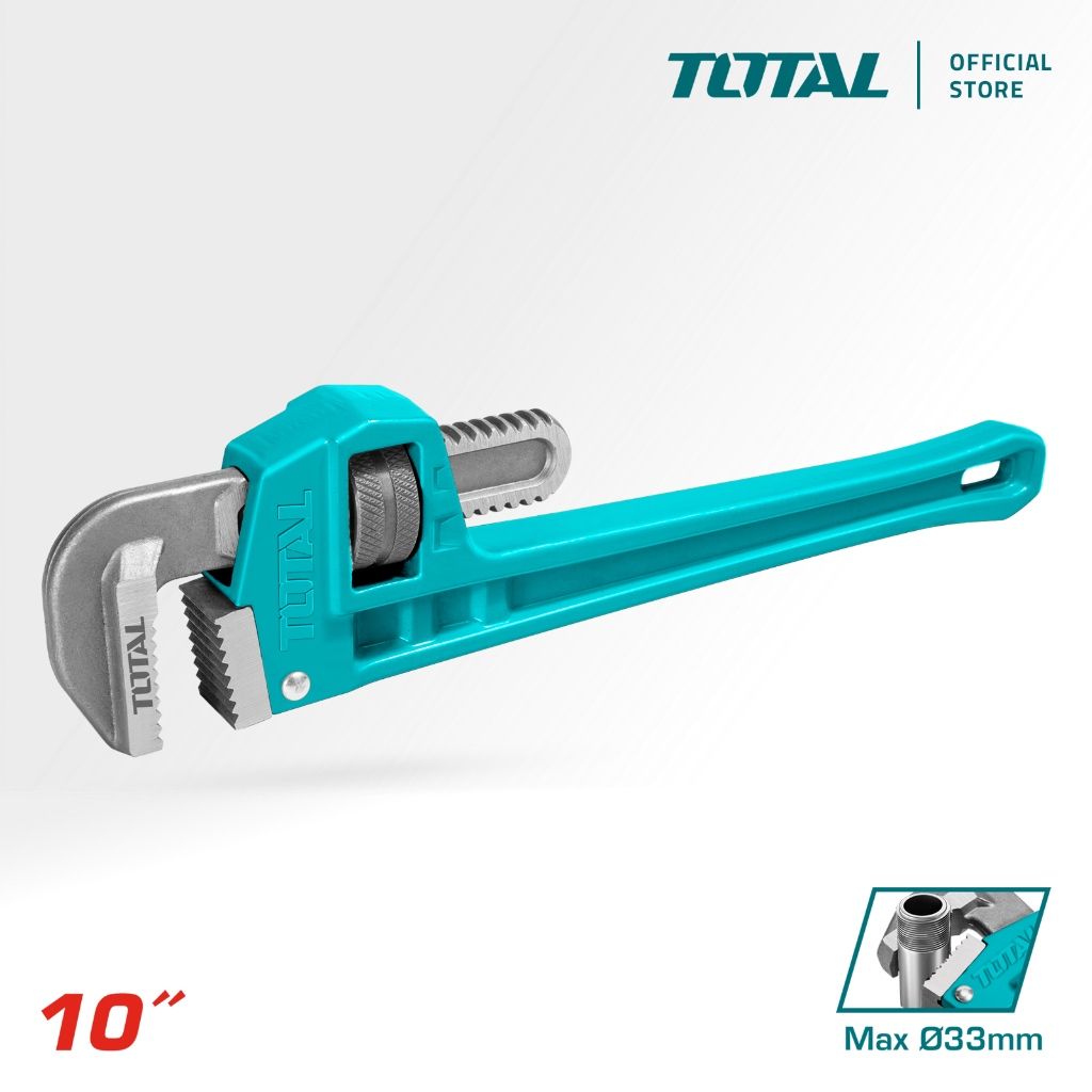 TOTAL PIPE WRENCH CARBON STEEL (10" X 33MM) THT272106