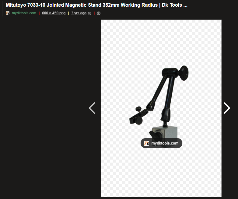Mitutoyo 7033-10 Jointed Magnetic Stand 352mm Working Radius