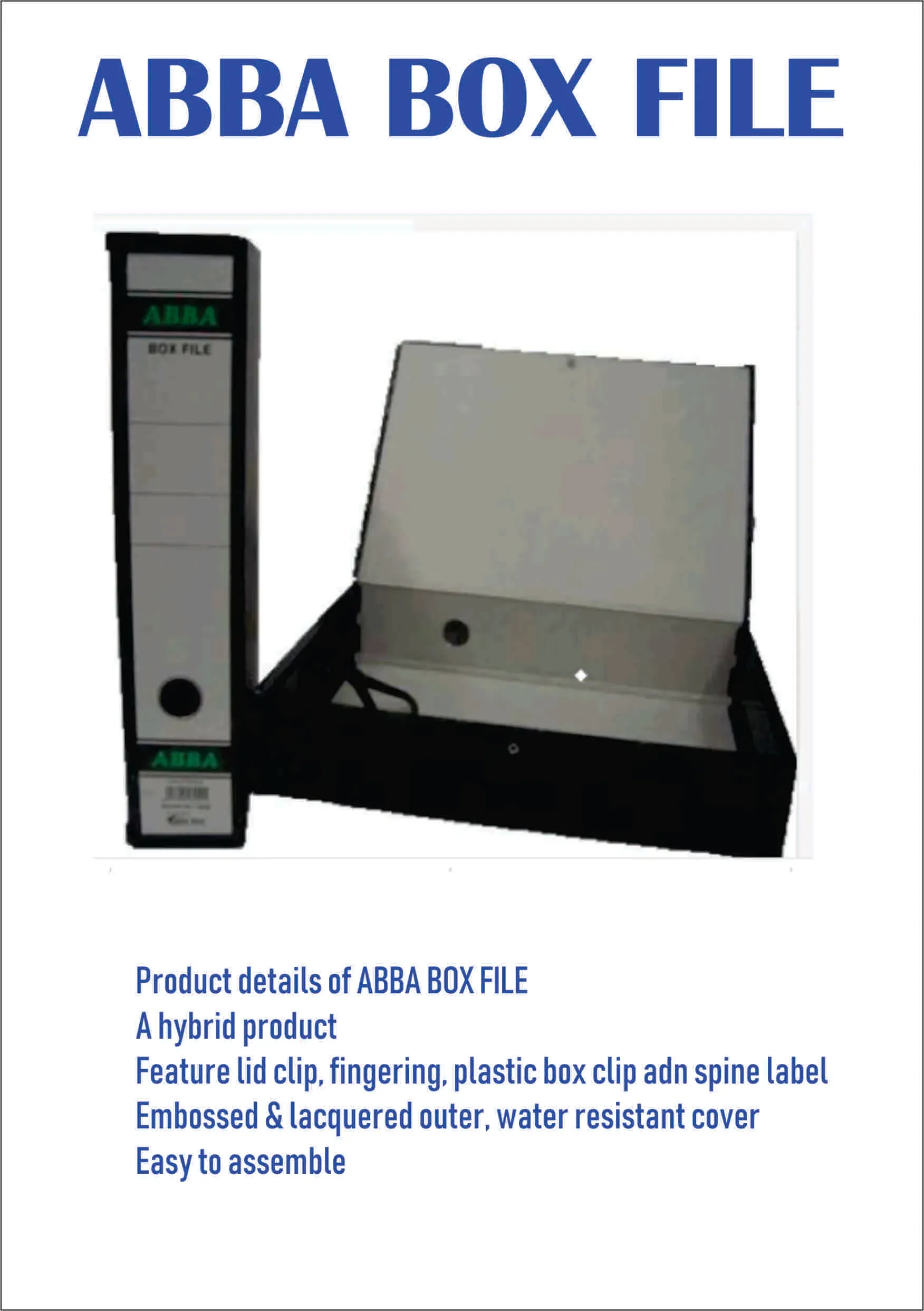 OCHA ABBA BOX FILE F4 SIZE 3 INCH -FREE DELIVERY SEMENANJUNG ONLY