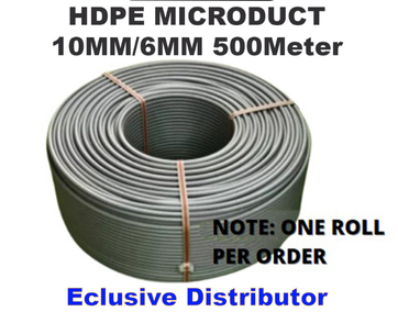 MICRODUCT (500METER) HDPE 10/6MM (GREY COLOR ) MC101 (NOTE: 1 DRUM PER ORDER)