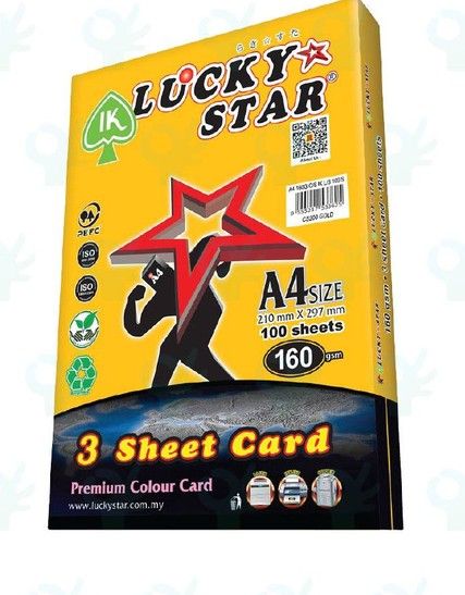 THREE SHEET CARD 160GSM