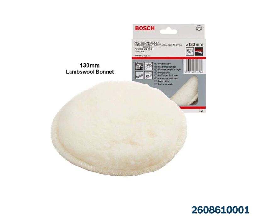 BOSCH 130MM LAMBSWOOL POLISHING BONNET - (2608610001)