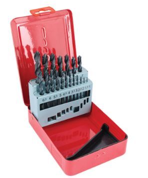 Sherwood Jobber Drill Sets, Standard Length, Metric, High Speed Steel, Set Of 19 SHR0258460K