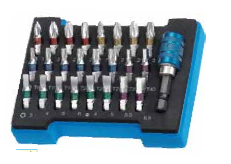 Temo 25Pc 1/4" Hex. Dr. Screwdriver Bit Set