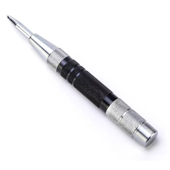 Automatic Centre Punch Adjustable Spring Loaded Metal Drill Tool 155mm x 15mm