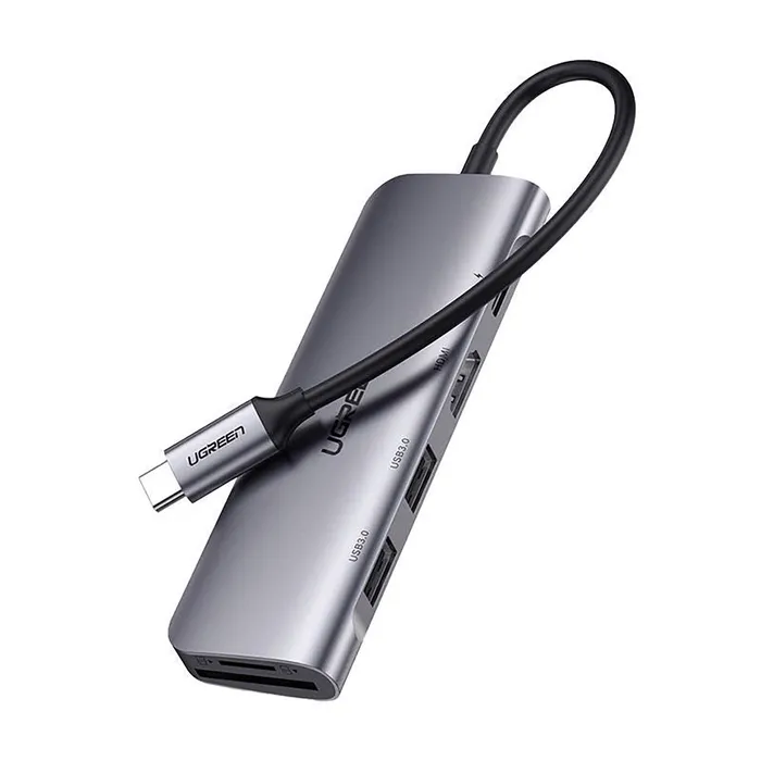 QP UGREEN CM195 USB-C 3.1 7 IN 1 DOCKING HDM 4K @30HZ + 2*USB-A 3.0 + USB-C 3.1 + SD&TF CARD READER + PD USB HUB