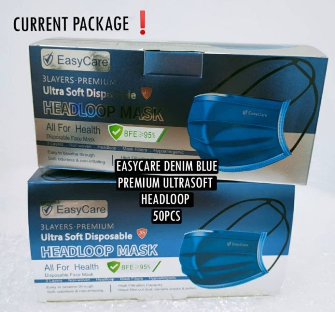 EASY CARE ULTRA SOFT PREMIUM FACE MASK 3PLY DENIM