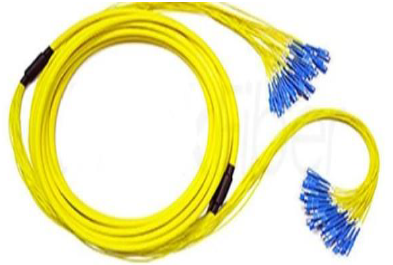 24 CORE CORD OFC SC/UPC to SC/UPC 10M 2 CONN, YELLOW, 2mm FAN OUTCORD , 1 METER FAN OUT LENGTH, G652D