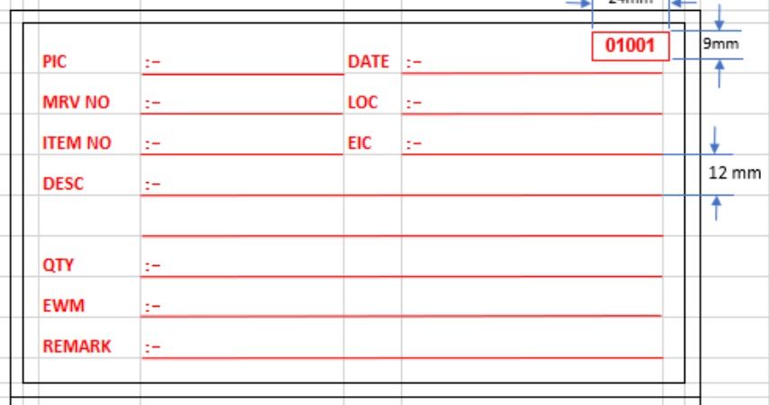 oem *MATERIAL TAGGING STICKER [1000s]
