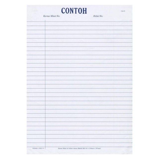 QP KERTAS MINIT A4 ( LINE PAPER )