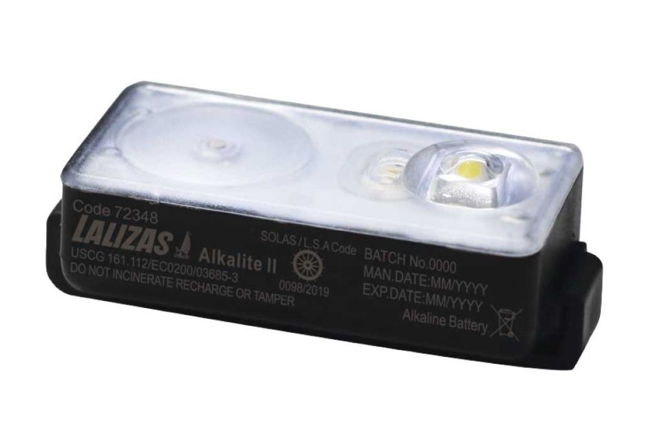 LIFEJACKET LED FLASHLIGHT LIGHT “ALKALITE II” ON-OFF WATER ACTIVATED L.S.A CODE,MODEL 72348