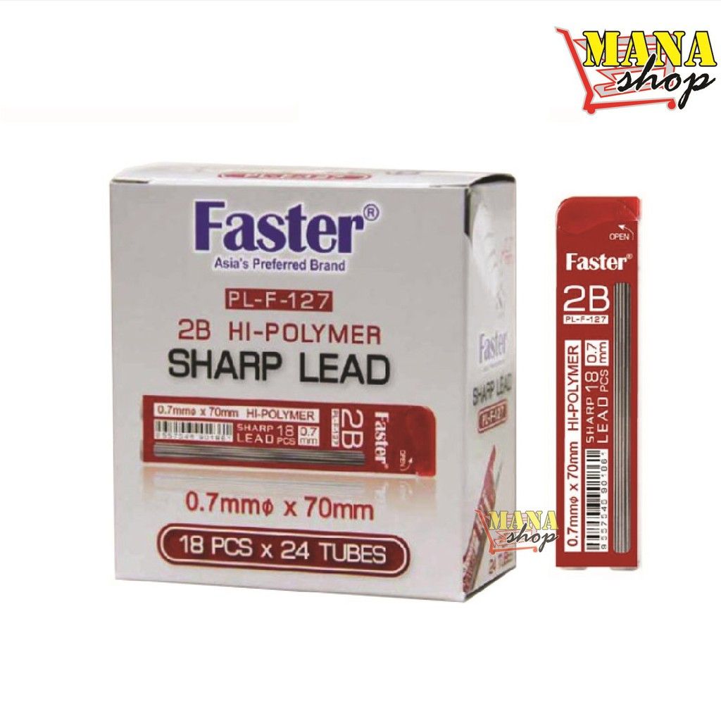 FASTER SHARP LEAD 2B 0.7MM (24TUBES/BOX)
