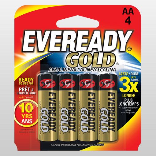 Eveready Battery Gold Alkaline AA 4pcs
