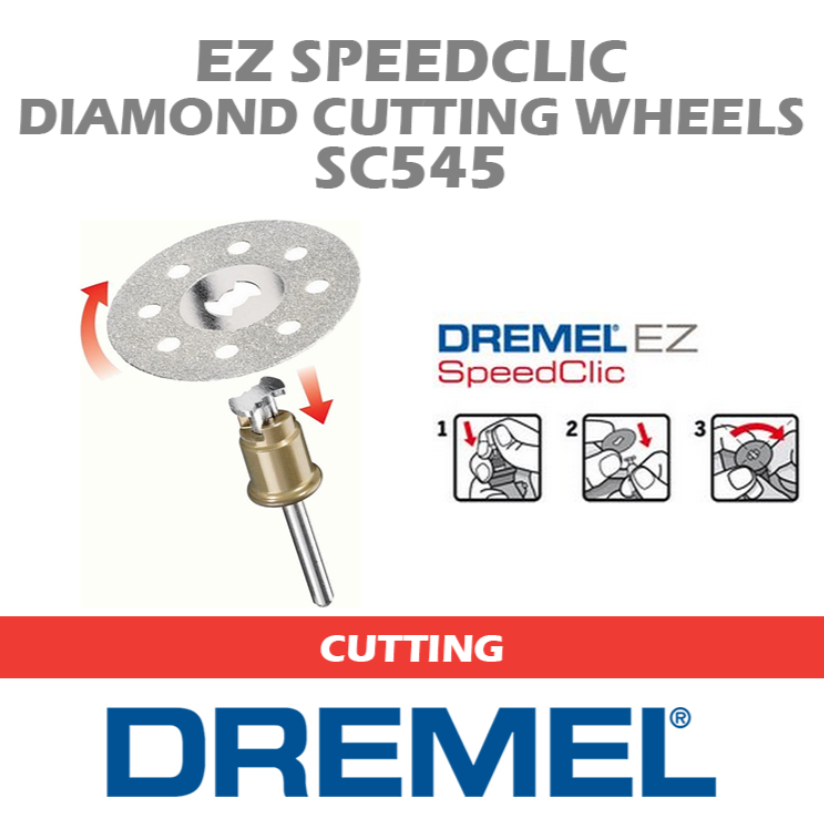 DREMEL EZ SPEEDCLIC DIAMOND CUTTING WHEELS SC545