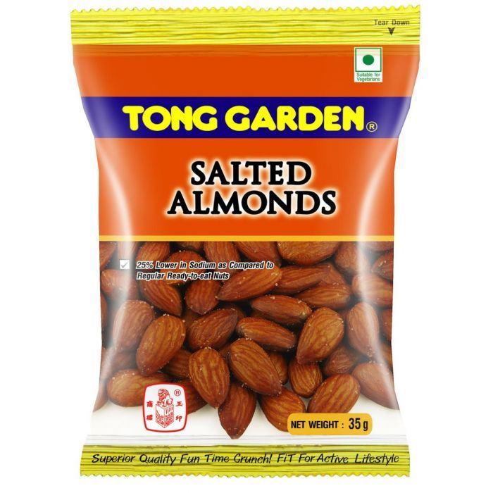Loose Pack 12 X 35g Tong Garden Salted Almonds