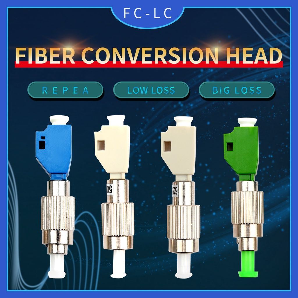 Optical fiber adapter FC to LC Female to Male SM/MM conversion head adapter 2.5mm to 1.25mm