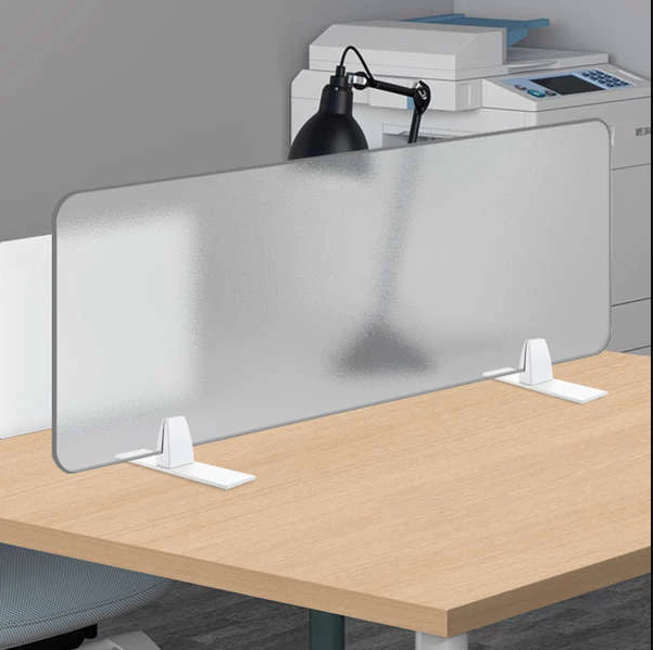 TABLE TOP PANEL : ACRYLIC PLATE PARTITION / SIZE : H 400 X W 1200MM / ACRYLIC THICKNESS 8MM