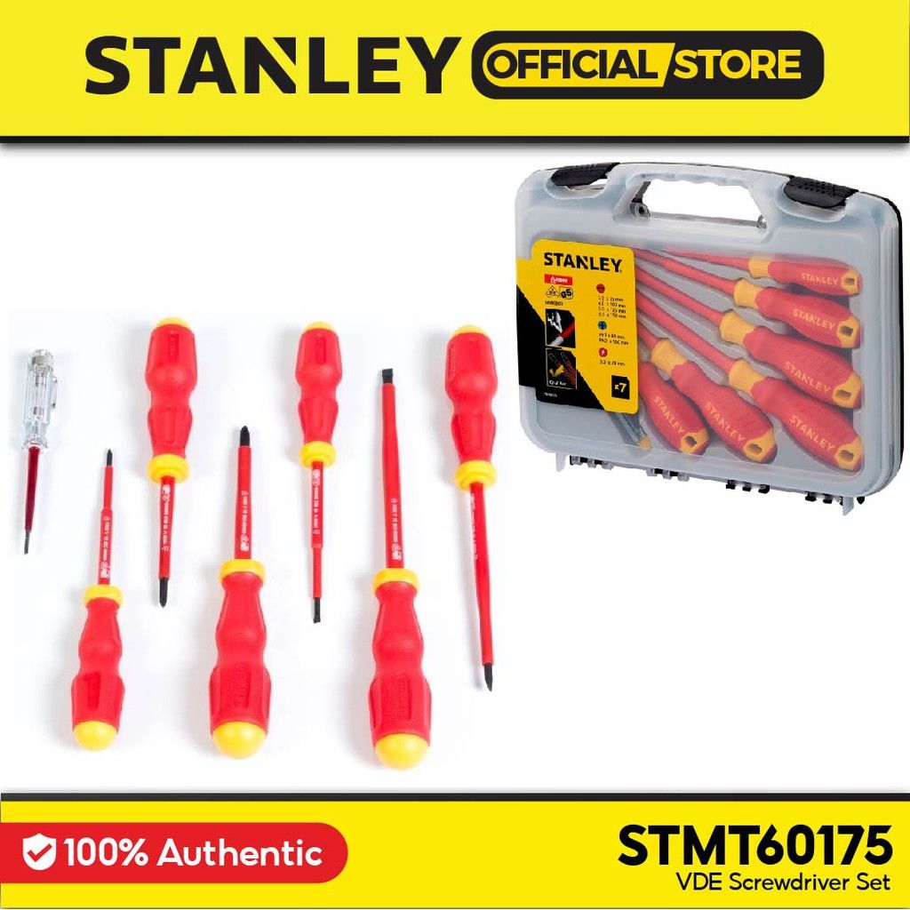 STANLEY VDE 7 PCS 1000V SCREWDRIVER SET STMT60175