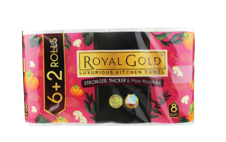 Royal Gold Kitchen Towel (50's x 8 rolls)