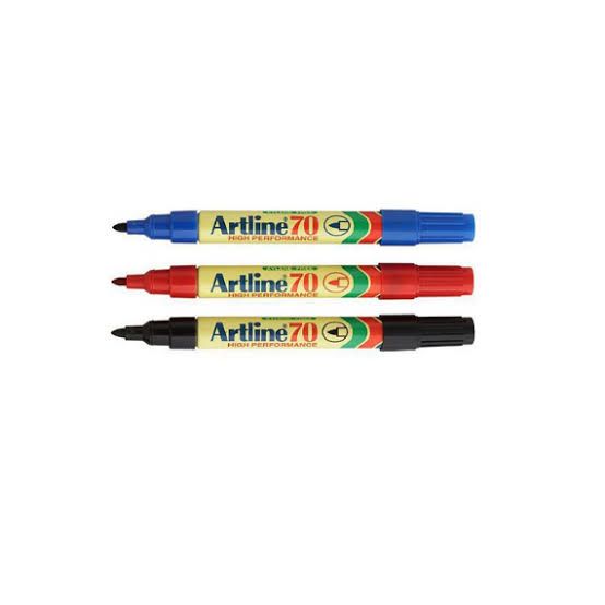 Artline Permanent Marker 70 Red (12pcs)