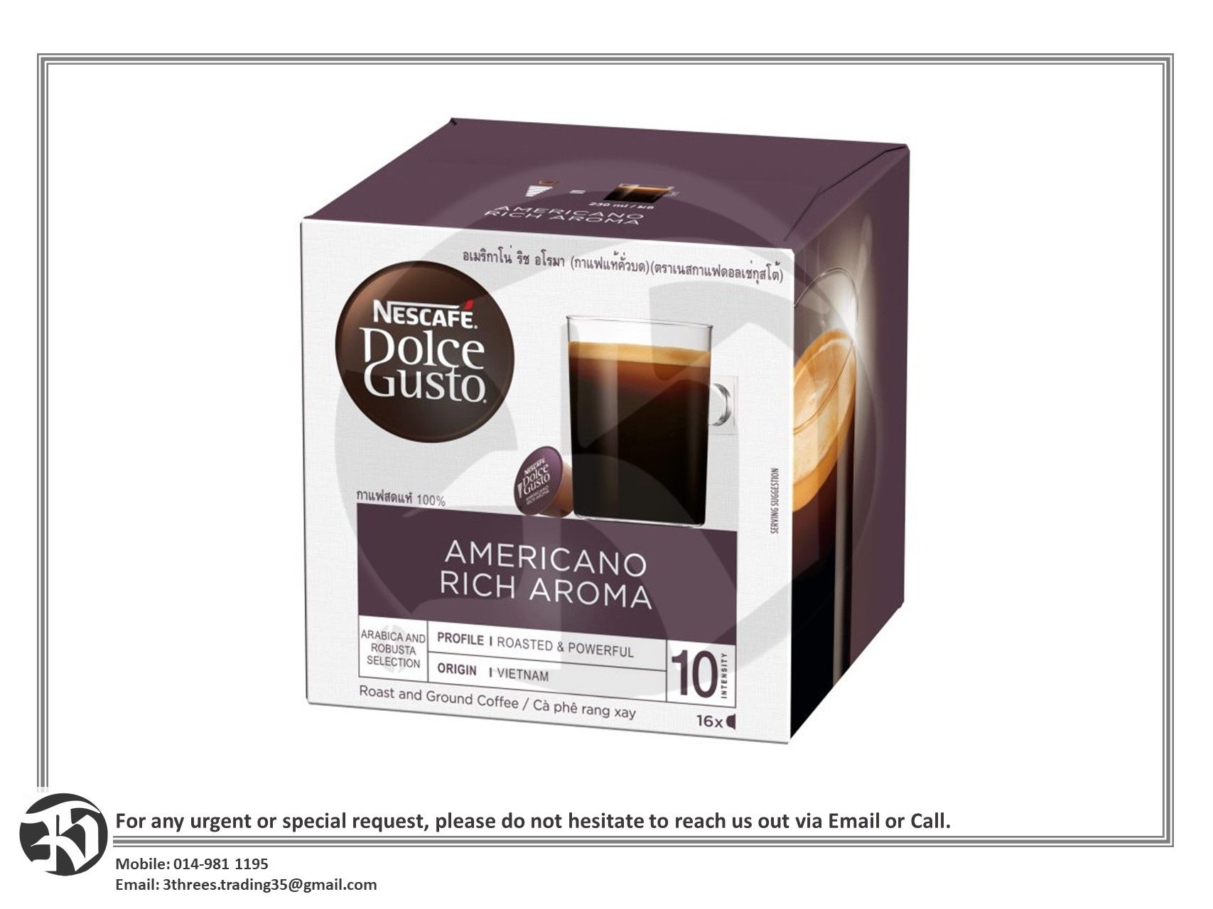 Nescafé Dolce Gusto Americano Rich Aroma Pods (16 Capsule)