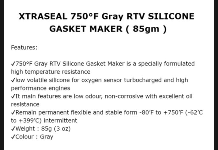 X'TRASEAL 750F GRAY RTV SILICON- 85 g OCHA X'TRASEAL 750F GRAY RTV SILICON- 85 g
