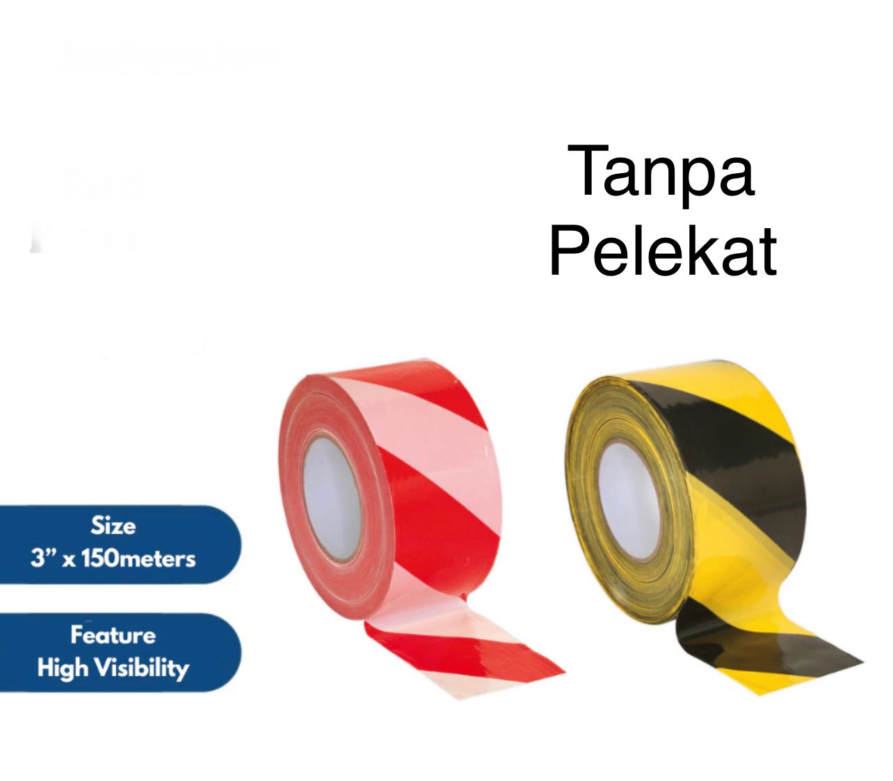 Tape Hazard Tape Durable Non-Adhesive 150m