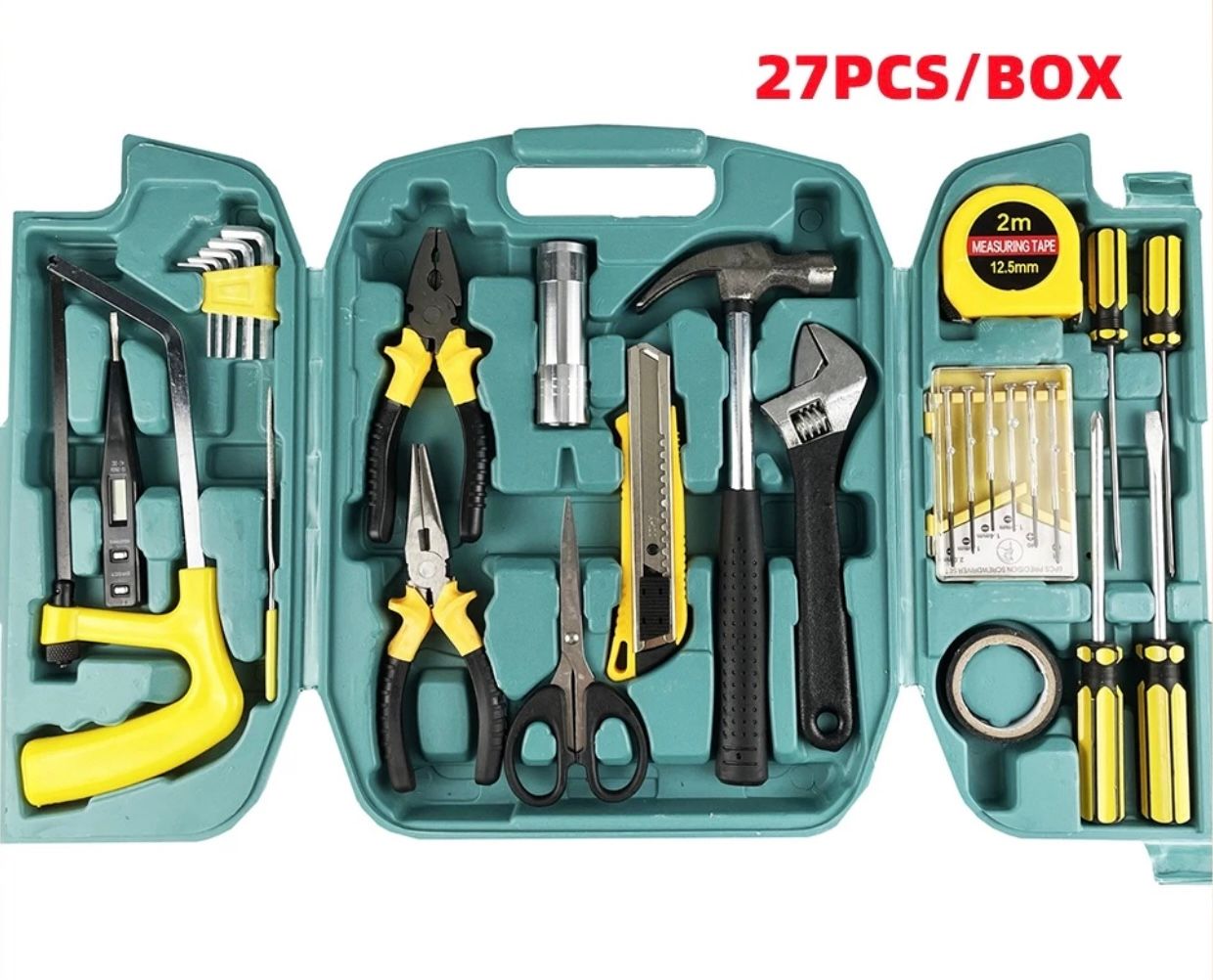 Tools Set Mixed Ironware Hardware Kit Box Toolbox Screwdriver Bit