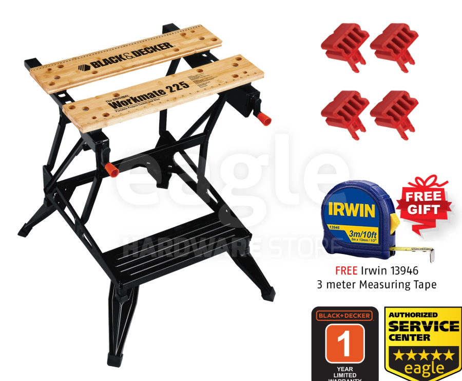 ( COMBO ) BLACK & DECKER WM225-JPR PORTABLE WORK BENCH / WORKMATE + 13946 ( WM225 )