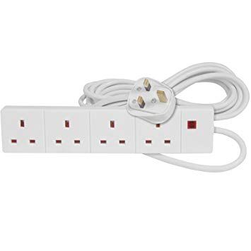 QP Extension Socket Copper Wire 4 Gang 10m