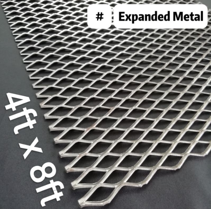 DIAMOND STAINLESS STEEL 304 EXPANDED METAL _ SHEET SIZE : 4FT x 8FT