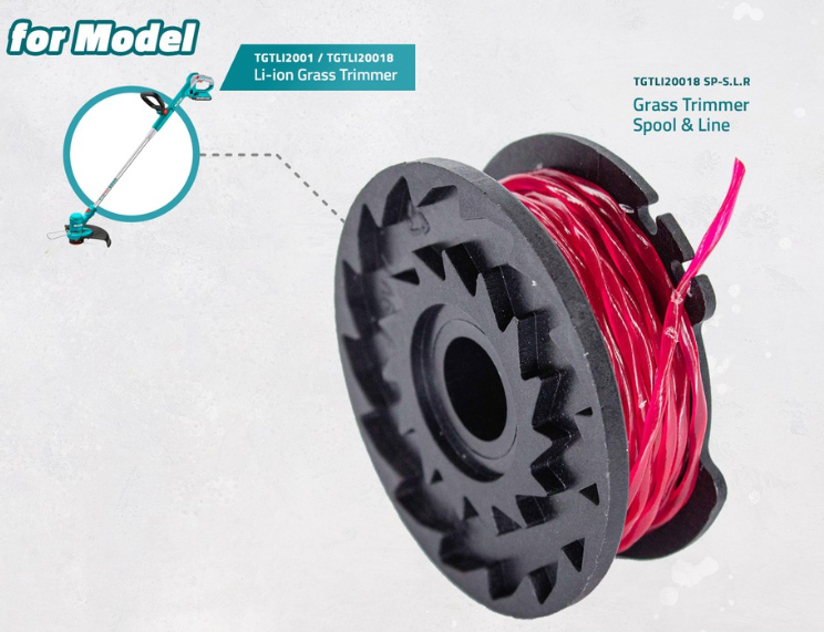 TOTAL GRASS TRIMMER SPOOL & LINE (5.5M) FOR TGTLI2001 & TGTLI20018 - SP-S.L.R