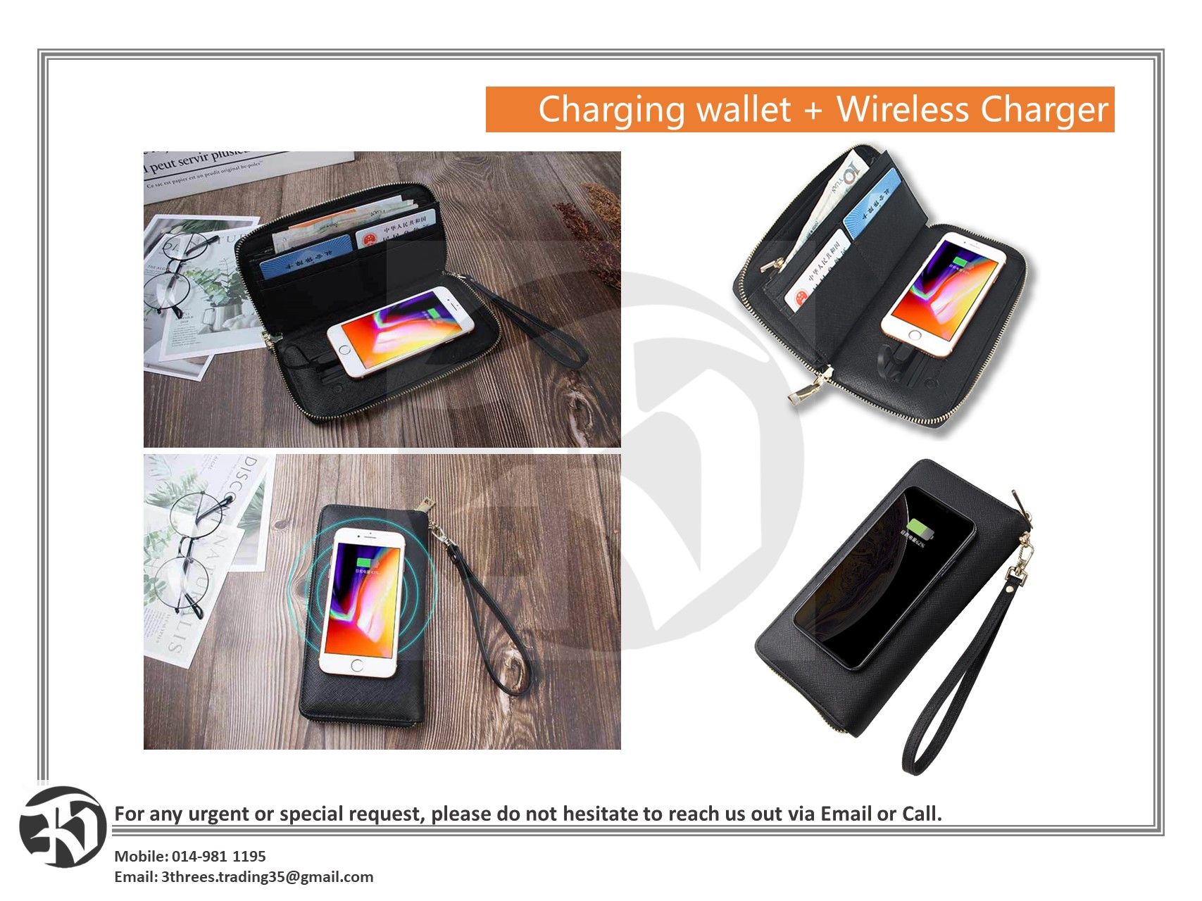 Charging Wallet With Wireless Charger TYPE 2
