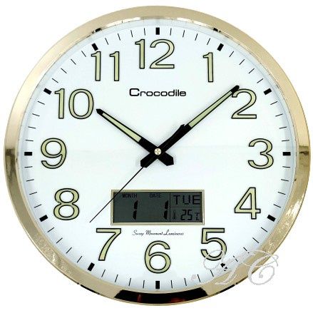 Crocodile CWD0593 Clock with Digital Date (Diameter 35cm)