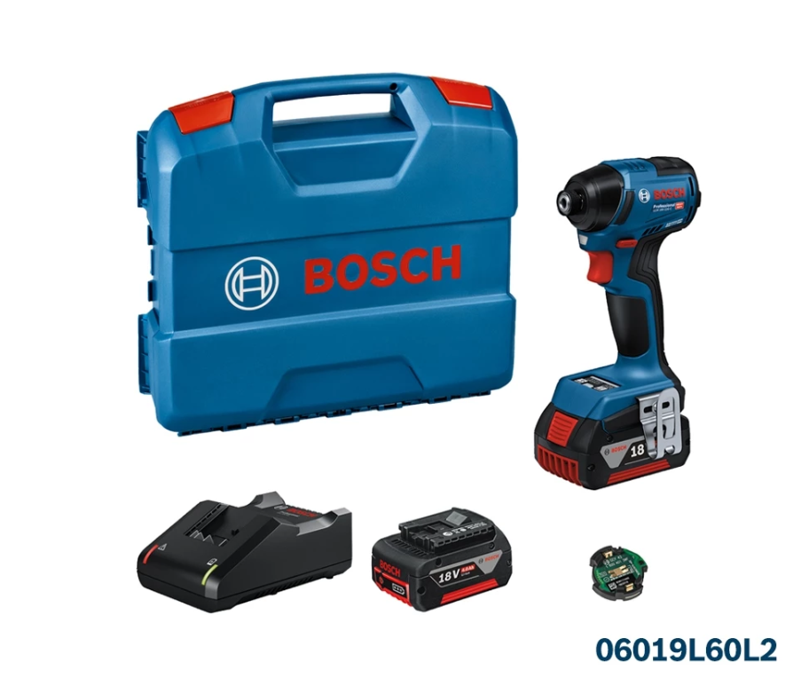 BOSCH GDR 18V-220 C PROFESSIONAL CORDLESS IMPACT DRIVER - 06019L60L2 (SET)
