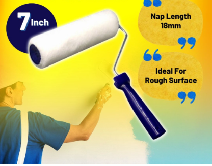 7 inch Solvent Based Roller Set ( 7 inch nippon solvent based roller and handle roller ) for high gloss / epoxy finish