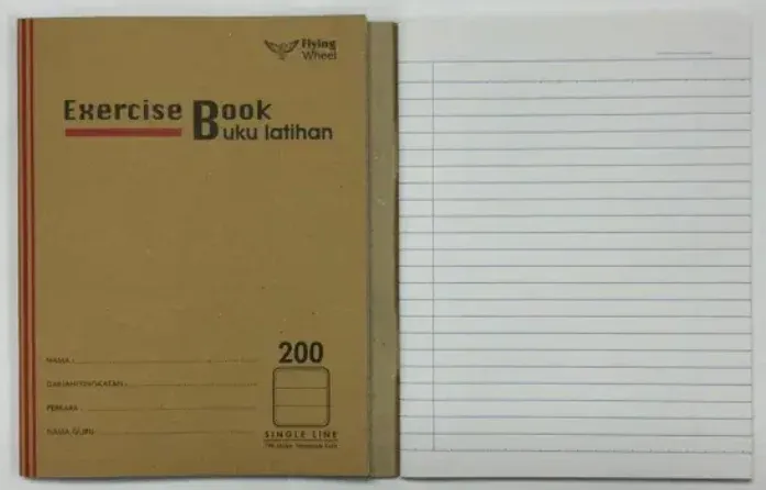 EXERCISE BOOK SINGLE LINE (200PG) ( * Fast Delivery Local Supplier )