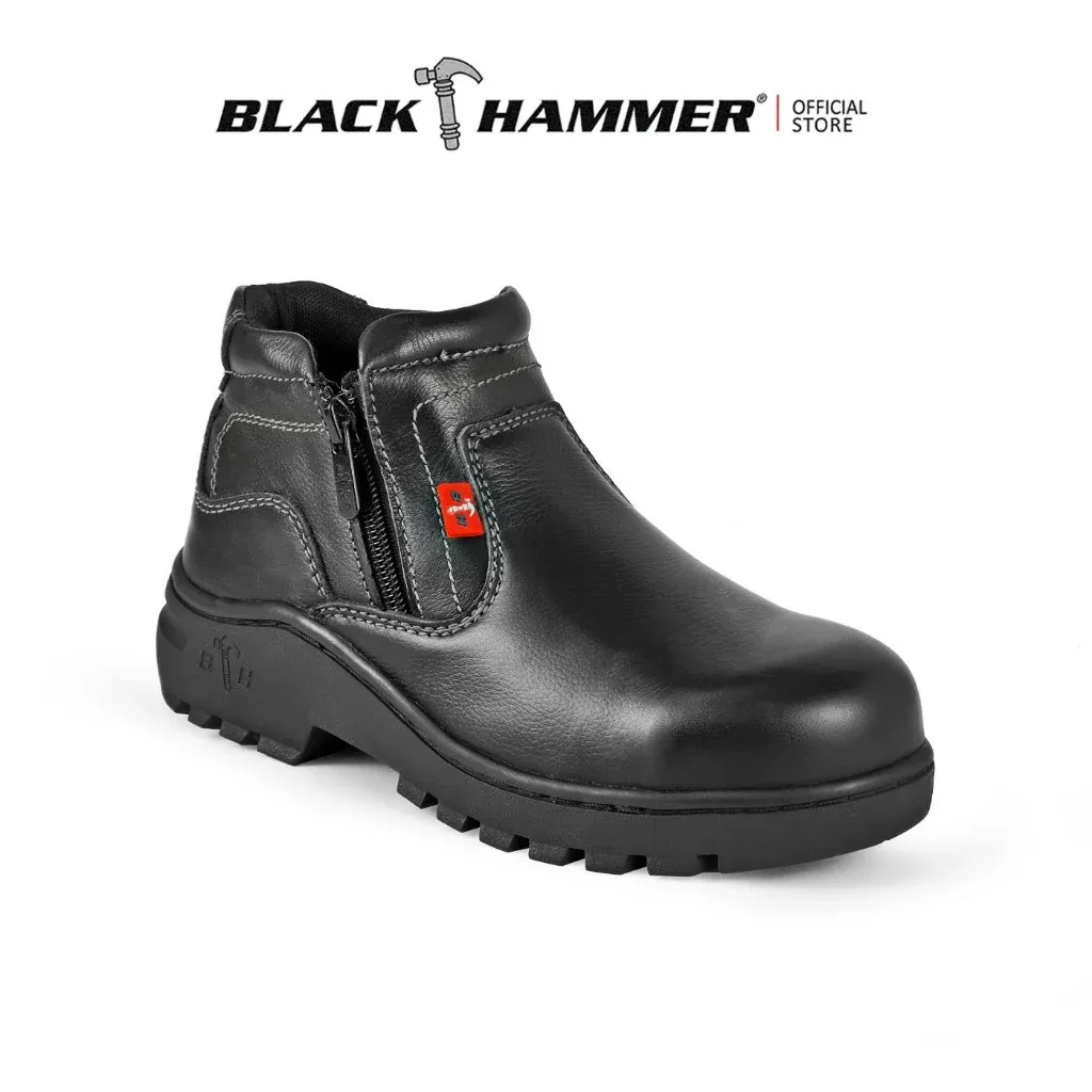 Black Hammer Mid-cut Double Zip - Black