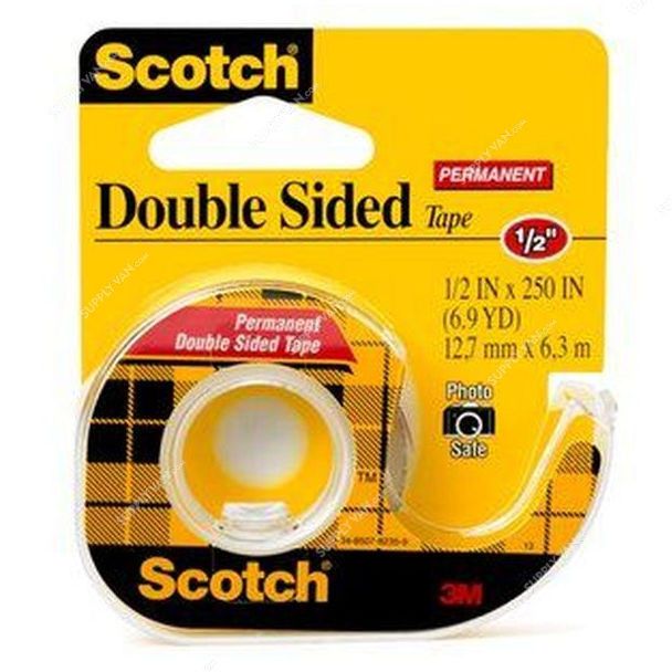 Others *3M Scotch 136 Double Sided Tape With Plastic Dispenser, 12.7MM Width x 6.3 Mtrs Length
