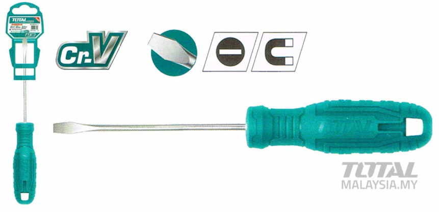 TOTAL SLOTTED SCREWDRIVER (SIZE : SL 6.5MM / DIAMETER : 6.0MM / LENGTH : 150MM (6")) THTDC2166