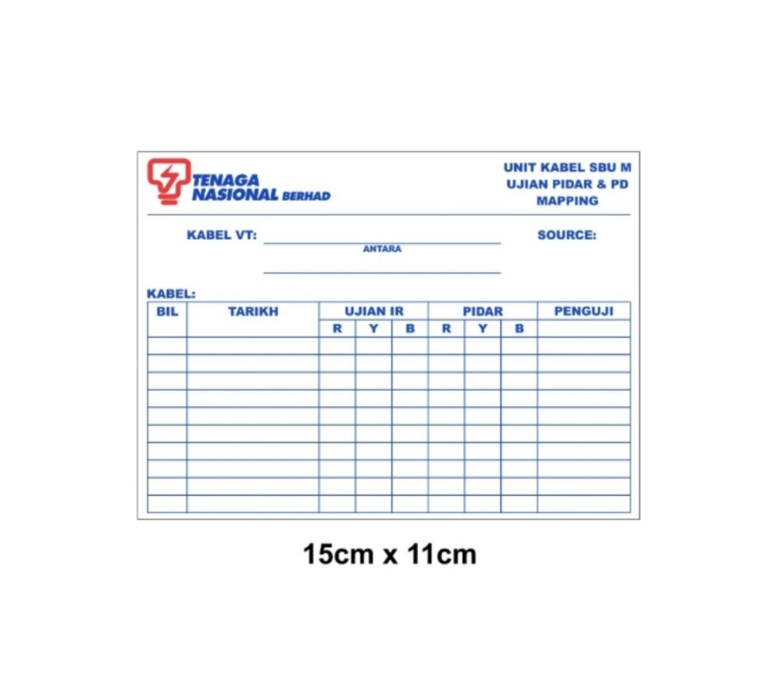 White PVC Sticker For Unit Kabel SBU/ UJIAN PIDAR& PD MAPPING Ocha White PVC Sticker For Unit Kabel SBU/ UJIAN PIDAR& PD MAPPING -FREE DELIVERY