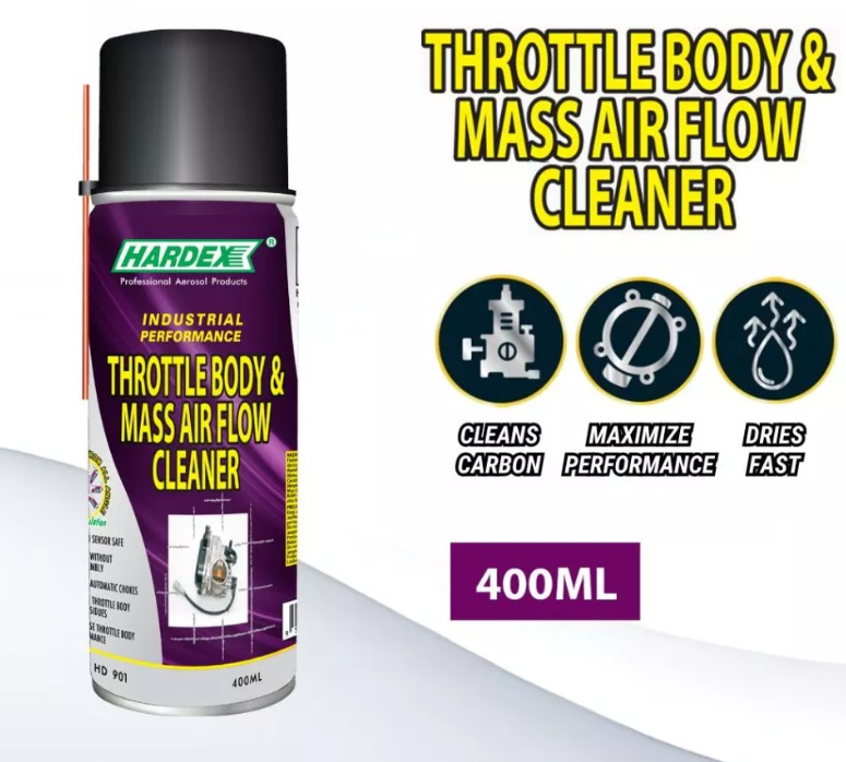 HARDEX INDUSTRIAL PERFORMANCE THROTTLE BODY AND MASS AIR FLOW CLEANER (400ML) HD-901