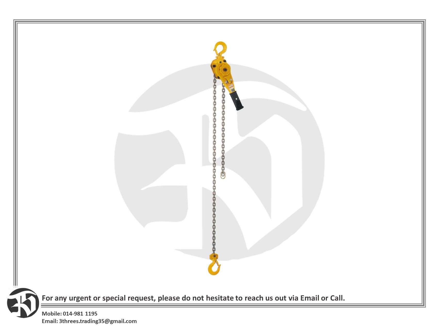 Kito Lever Block/Lever Hoist L5 Type 0.8 Ton 1.5 Meter LB008