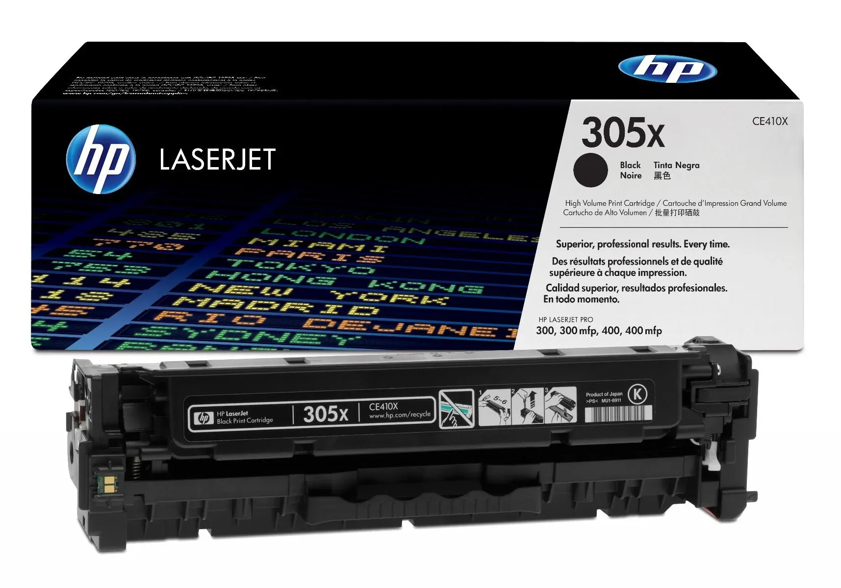 HPCE410X-B High Yield Black Original LaserJet Toner Cartridge