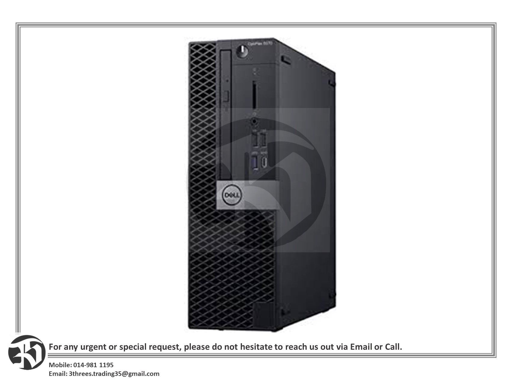 Dell 5070 OPT5070SF-I5504G-1TB-W10 SFF Commercial PC