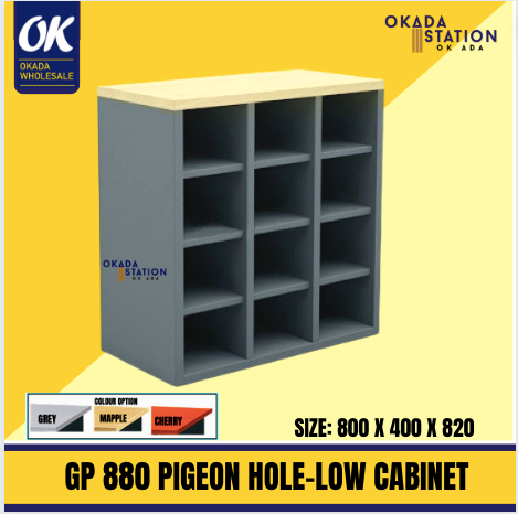 G SERIES PIGEON HOLE LOW CABINET / 9 PIGEON HOLES CABINET / LOW CABINET / GP880 / GP 880
