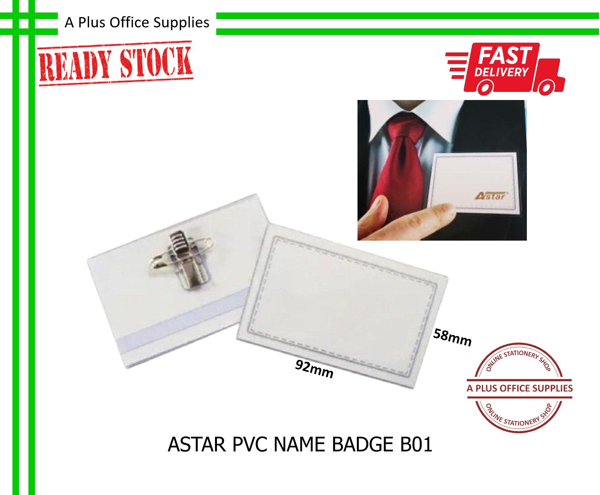 ASTAR PVC Name Badge B01 / Tanda Nama